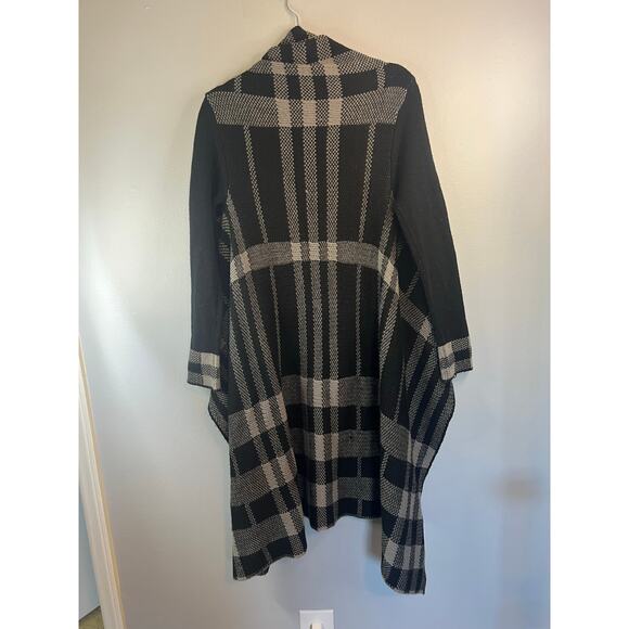 Venus Black and Gray Open Front Cardigan Size Medium - Picture 4 of 4